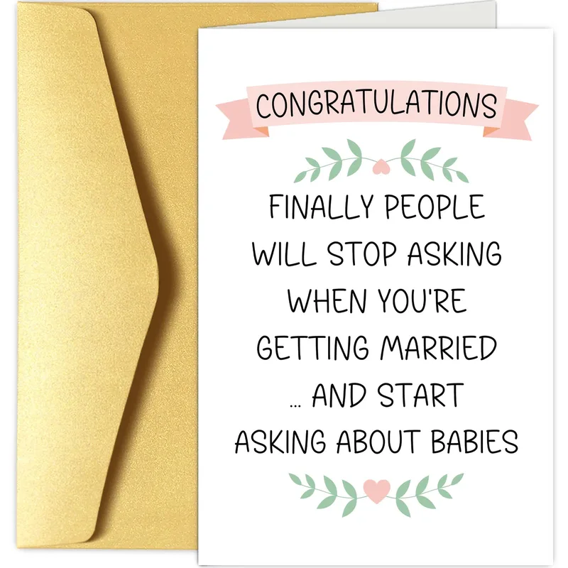 Newly Engaged Card: Congrats, Now Expect Baby Questions