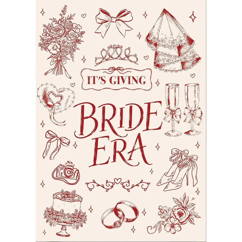 Greeting Card Art: Bride Era Bridal Shower Card