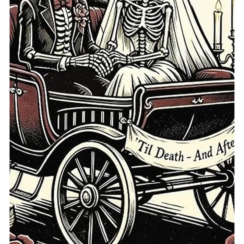 Skeleton Wedding Card: A Gothic Ride Into Forever
