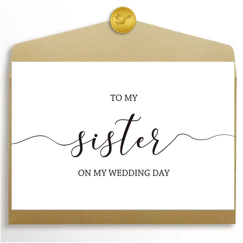 Sister Wedding Day Card: A Simple Thank-You for Your Sister