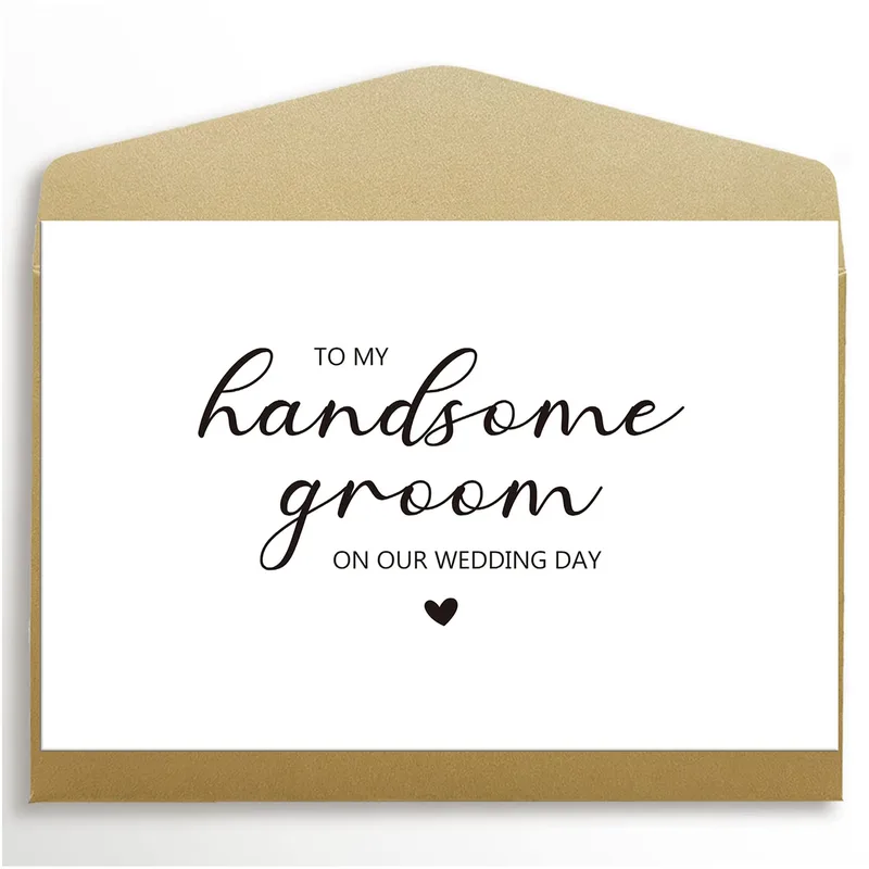 Handsome Groom Card for Your Wedding Day Vows