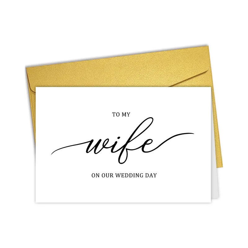 Wife Wedding Day Card: A Note for Your Bride