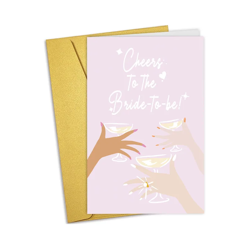 Bridal Shower Champagne Card: Cheers to the Bride-to-be