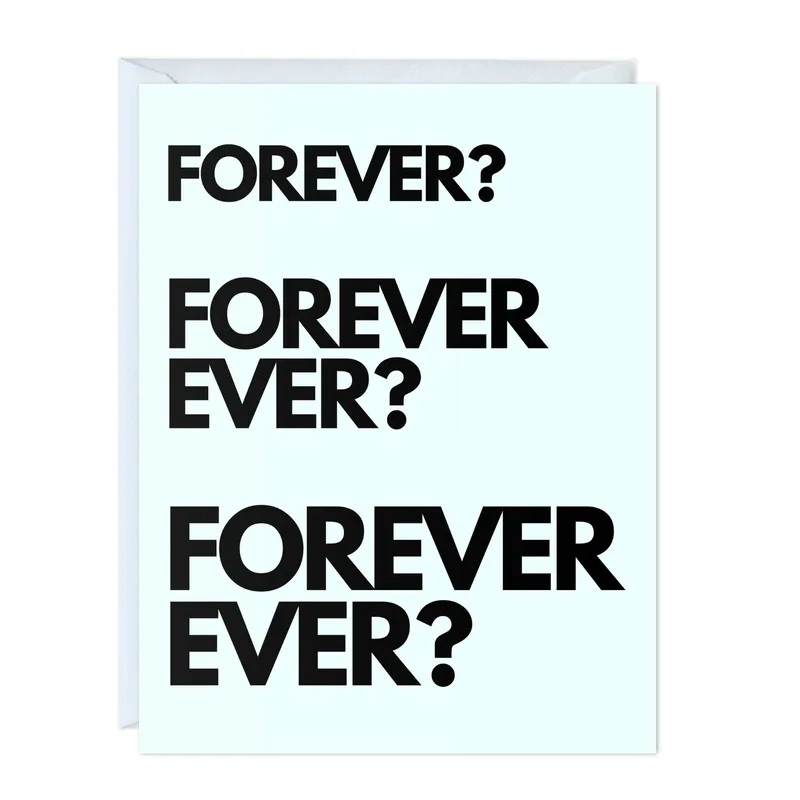 Forever Ever Question Card for Your Engagement Day
