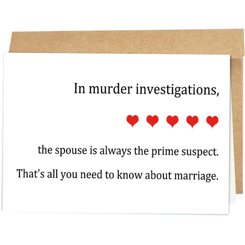 Prime Suspect Marriage Card for Your Favorite Couple