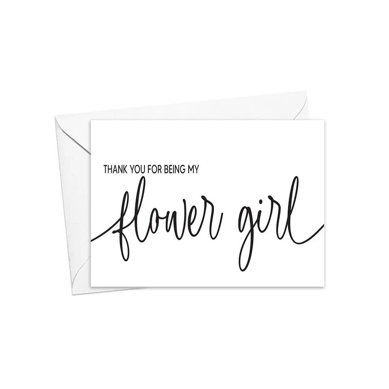 Thank You For Being Card for Your Flower Girl