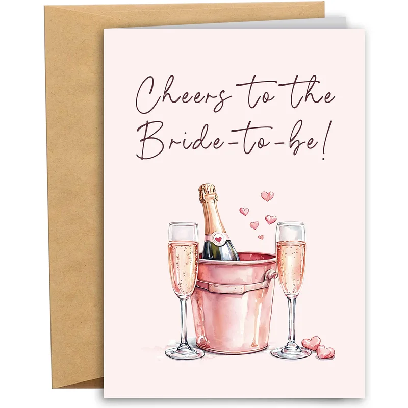 Engagement Champagne Card: Cheers to the Bride-to-be