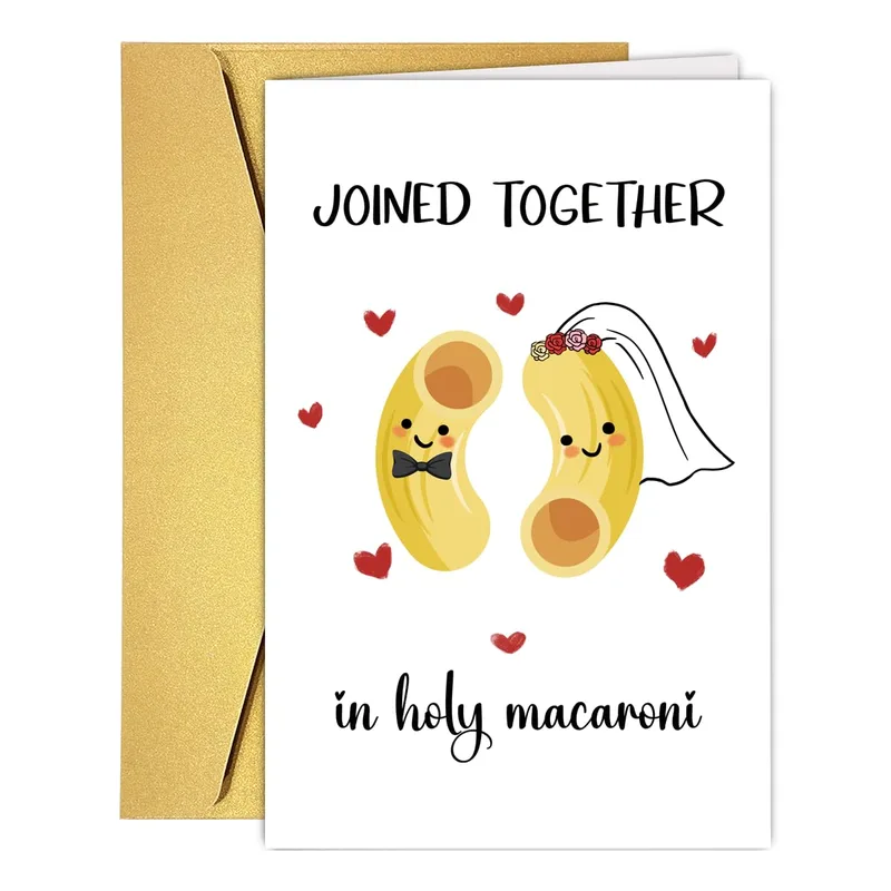 Wedding Pasta Card: Joined Together in Holy Macaroni