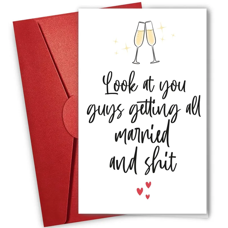 Look at You Guys Card for Newlyweds and Wedding Friends