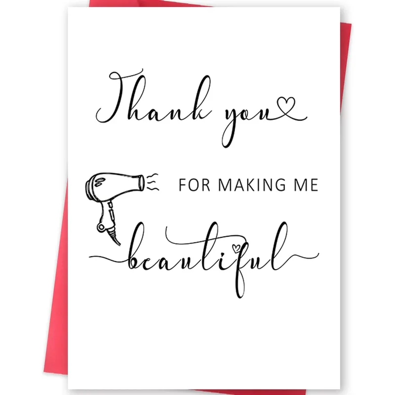 Hairstylist Thank You Card for Making Me Beautiful Design