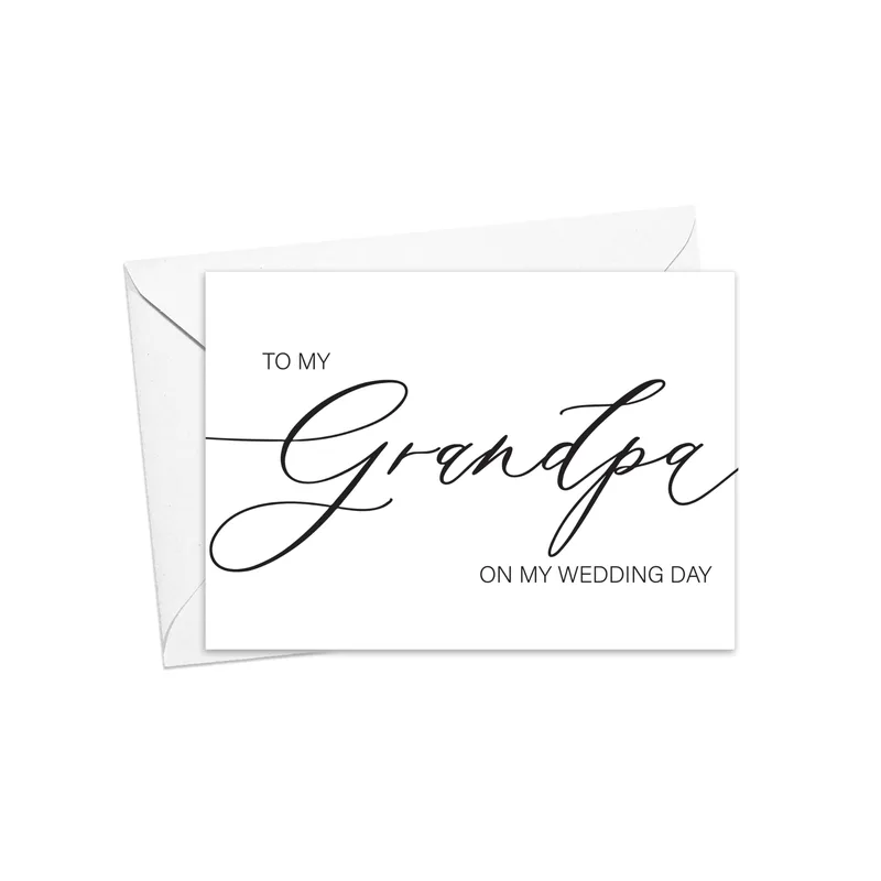 Grandpa Wedding Day Card: A Simple Thank You for Him