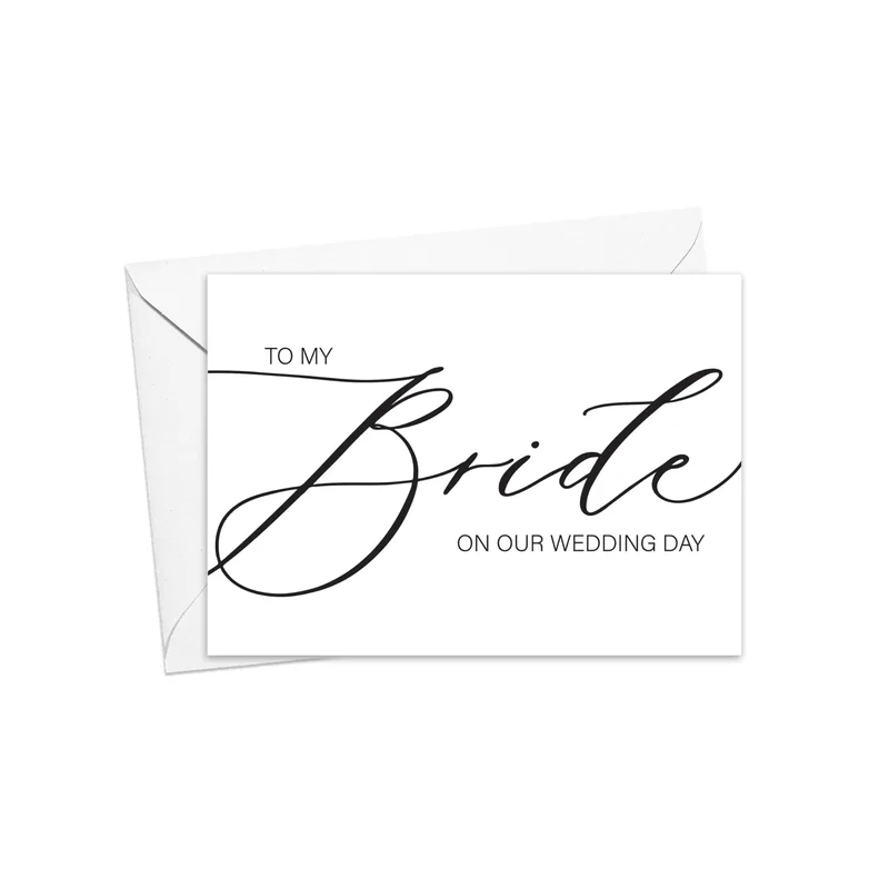 Wedding Day Bride Card: To My Bride on Our Wedding Day