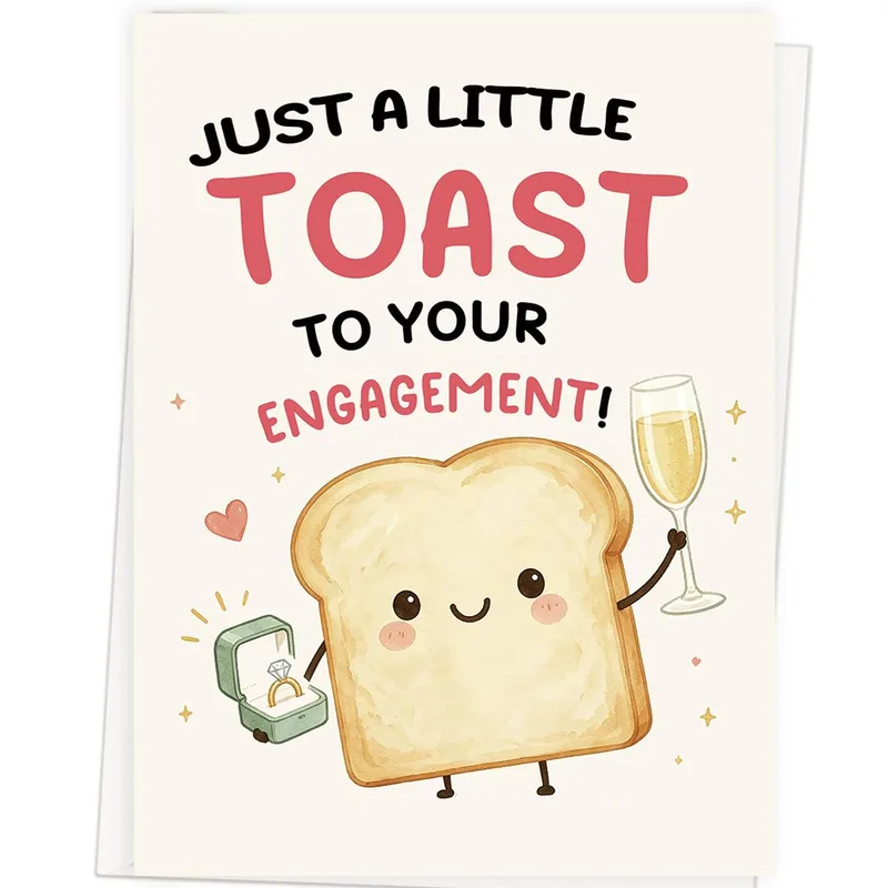 Congrats Engagement Card with a Toasty Twist