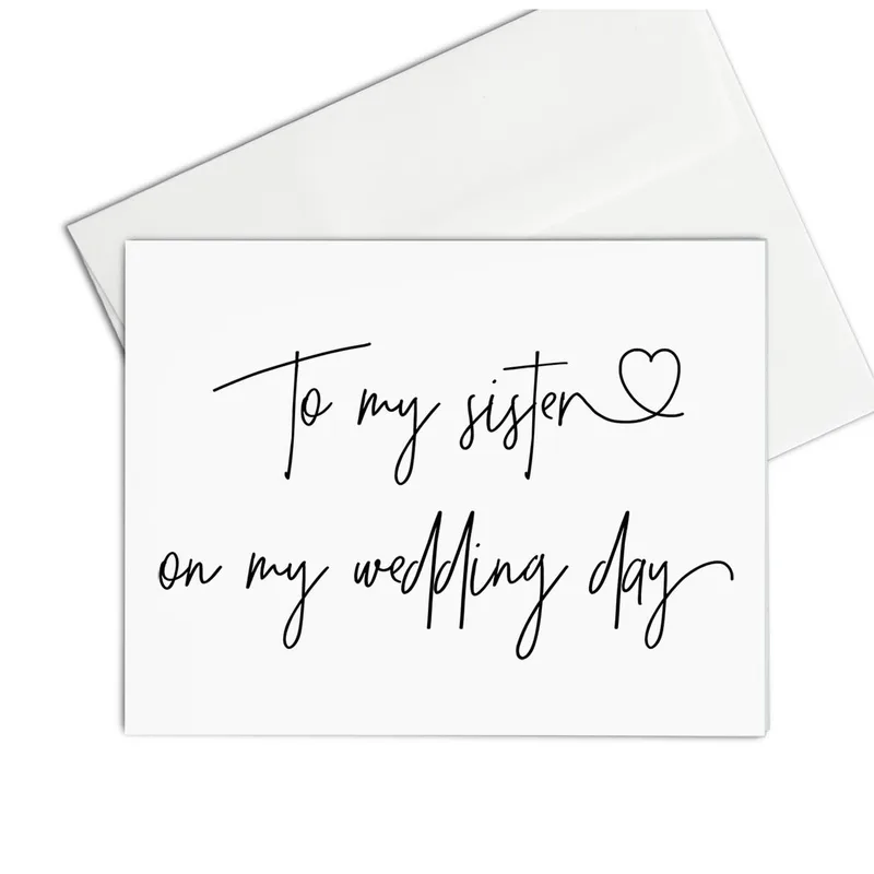 Bridesmaid Sister Card: A Wedding Day Note for Your Sister