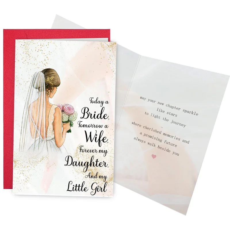 Daughter Wedding Card: A Bride Portrait for a Big Day