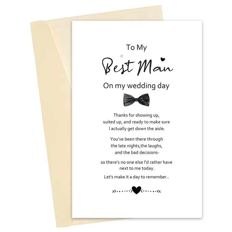 Best Man Wedding Card: A Thank You for Your Groomsman