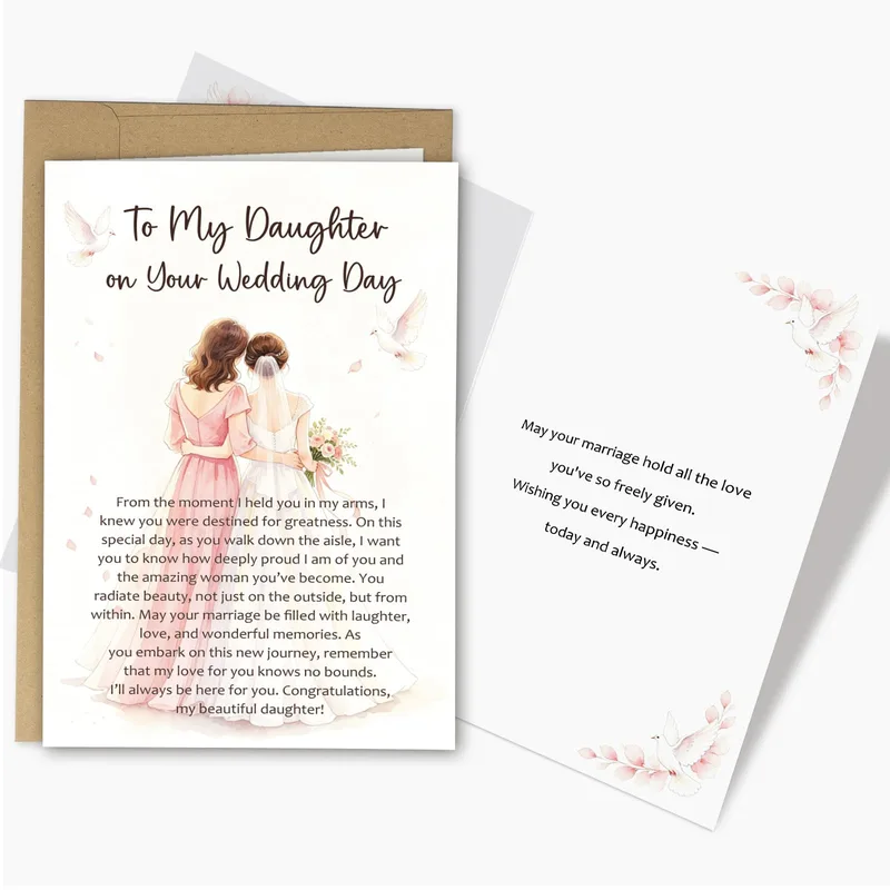 Wedding Day Daughter Card: A Mom’s Heartfelt Blessing