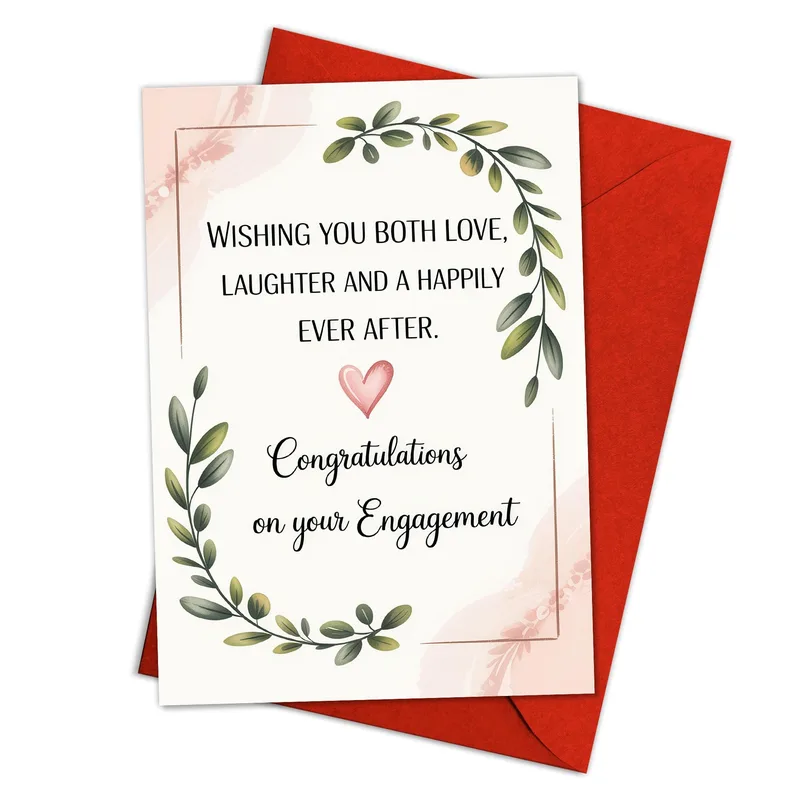 Wishing You Both Love Laughter Card – Greeting Card in black