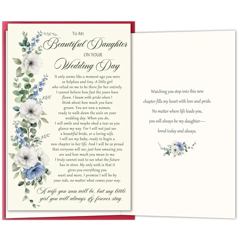 Mom to Daughter Wedding Card: A Keepsake for Your Big Day