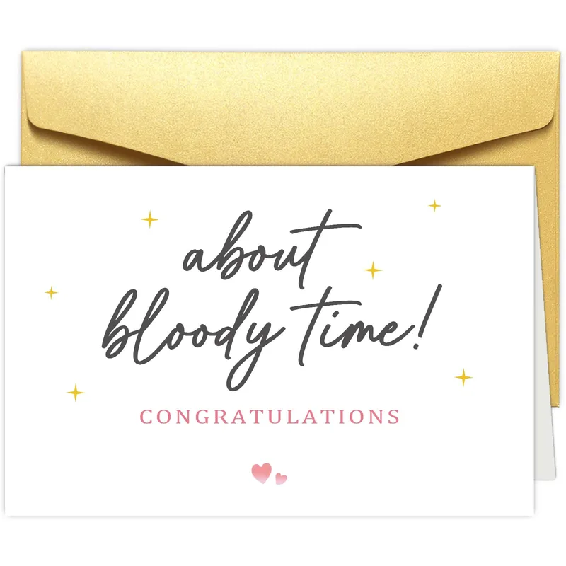 About Bloody Time Card for Engaged Friends and Couples