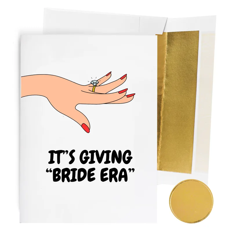 Bride Era Card with a Sparkling Engagement Ring