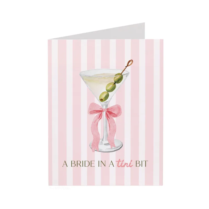 Bridal Shower Martini Card: A Bride in a Tini Bit
