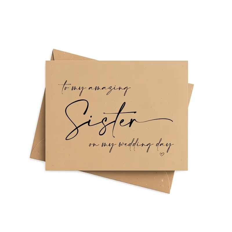 Amazing Sister Wedding Card for Your Big Day Thank You