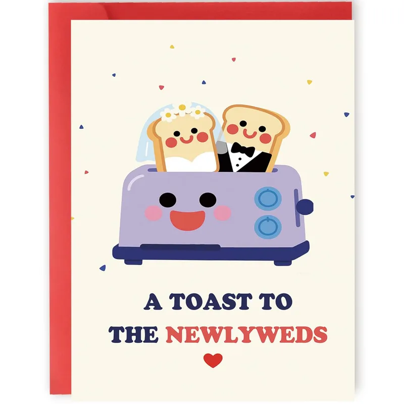 Newlywed Toast Card: A Cheerful Wedding Congrats Card