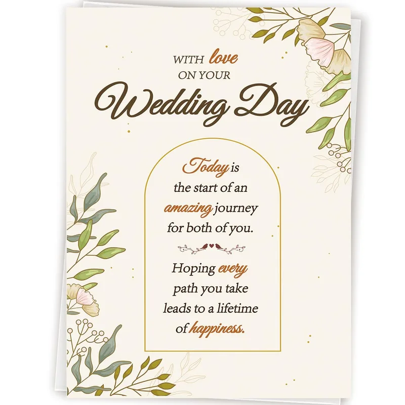 Amazing Journey Wedding Card Celebrating Love and Happiness