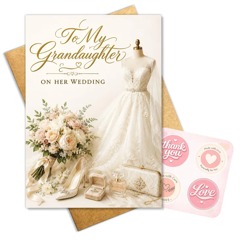 Granddaughter Bride Card for Your Wedding Day