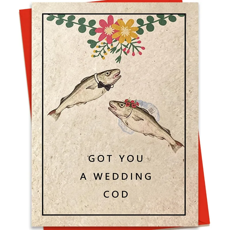 Wedding Cod Pun Card for Your Favorite Newlyweds