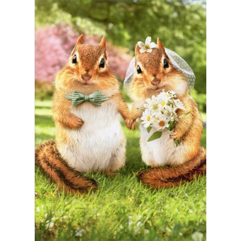 Chipmunk Wedding Card for Your Happy Couple