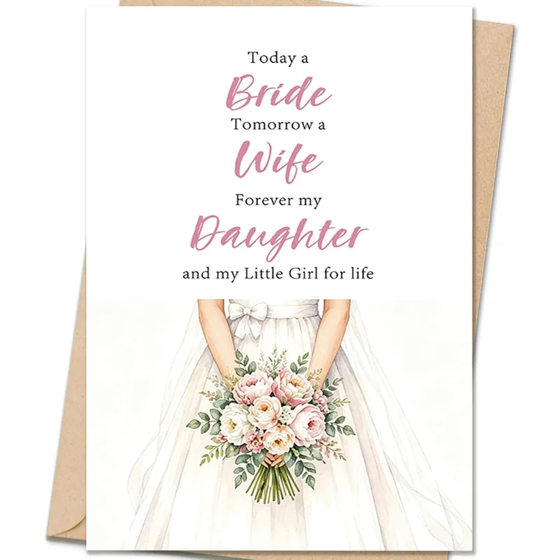 Bride Wedding Card for Your Daughter on Her Big Day