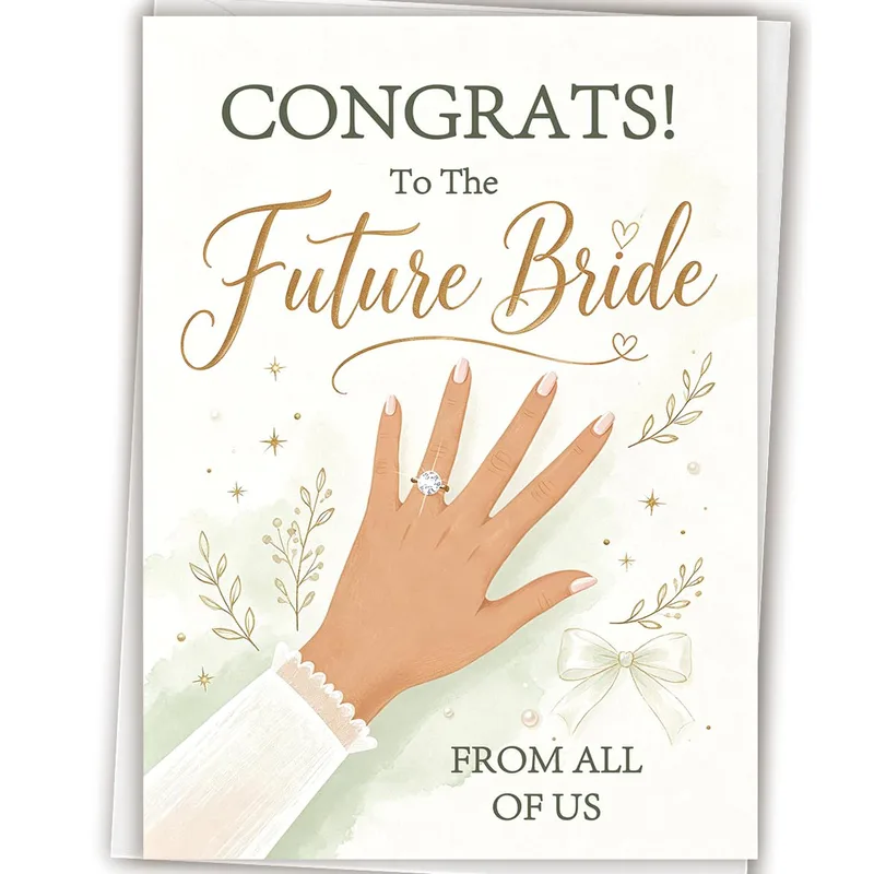 Future Bride Card: Congrats With a Sparkling Ring