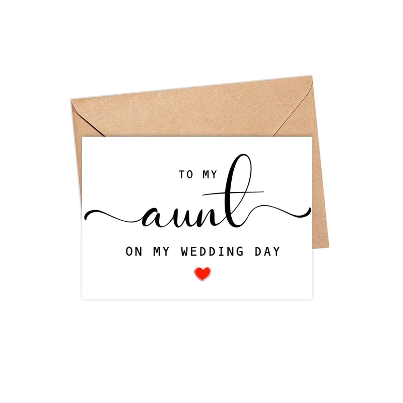 Aunt Wedding Day Card: A Heartfelt Thank You for Family