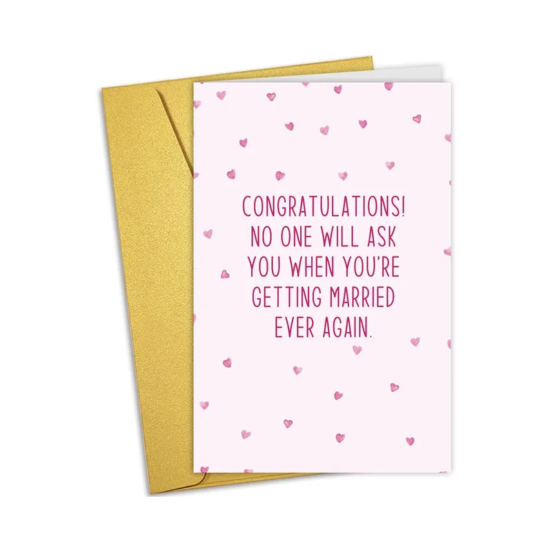 Newly Single Card: Funny Divorce Congratulations Card