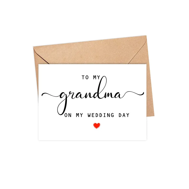 Wedding Day Grandma Card: A Note for the Bride's Favorite Woman