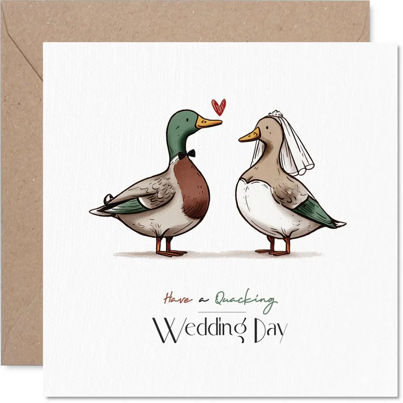 Duck Wedding Card: Have a Quacking Wedding Day