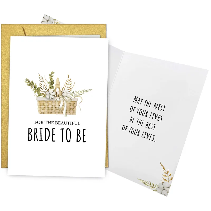 For The Beautiful Card Bridal Shower Greeting for Bride to Be
