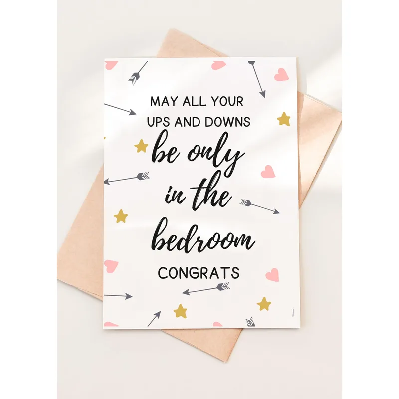 Ups and Downs Card: a cheeky engagement wish for the couple
