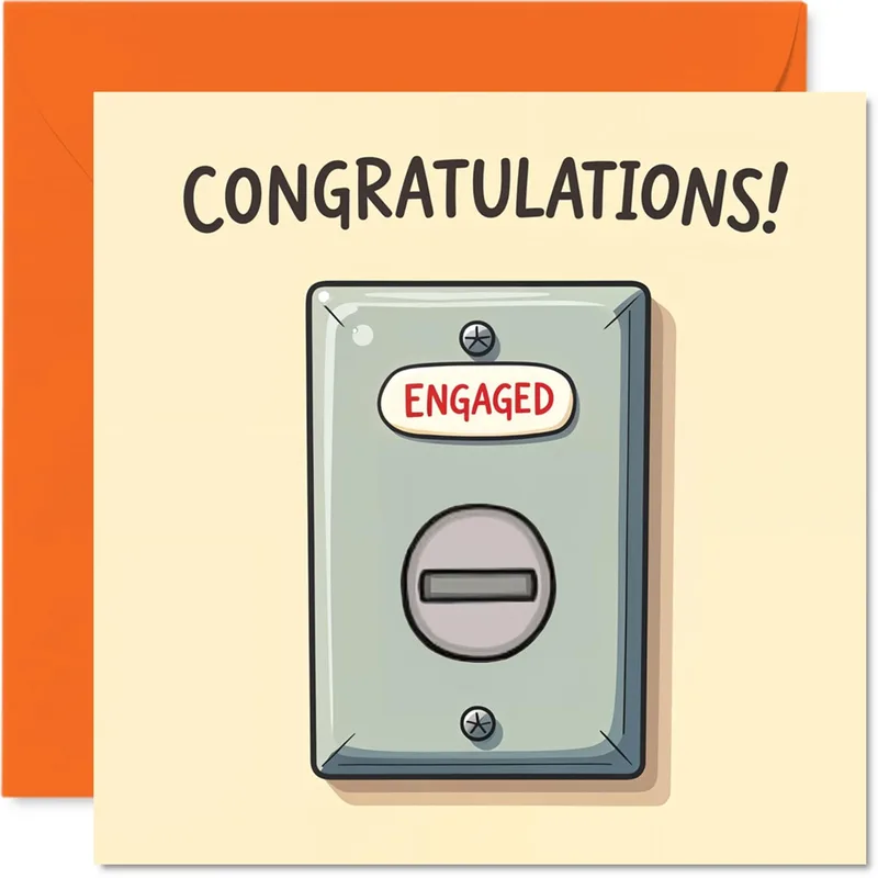 Engaged Light Switch Card for Your Newly Engaged Pair