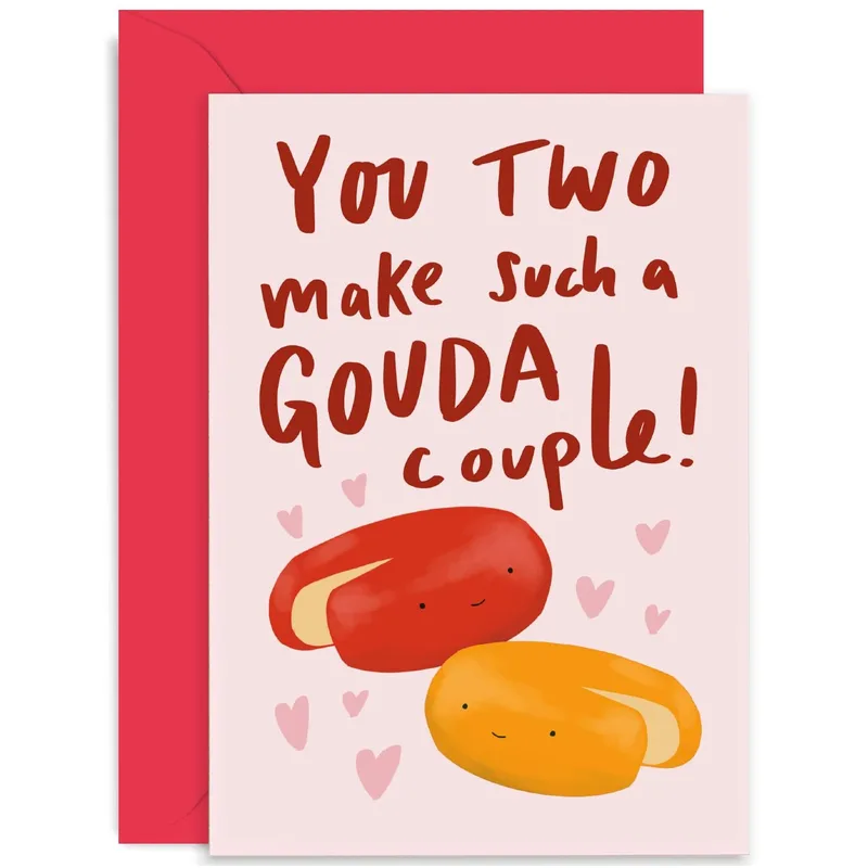 Gouda Couple Card: Cheese Pun for Two