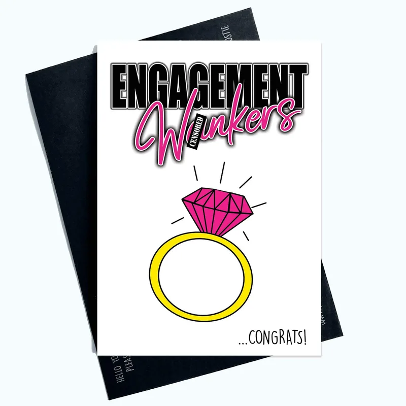Rude Engagement Card for the Newly Engaged Couple