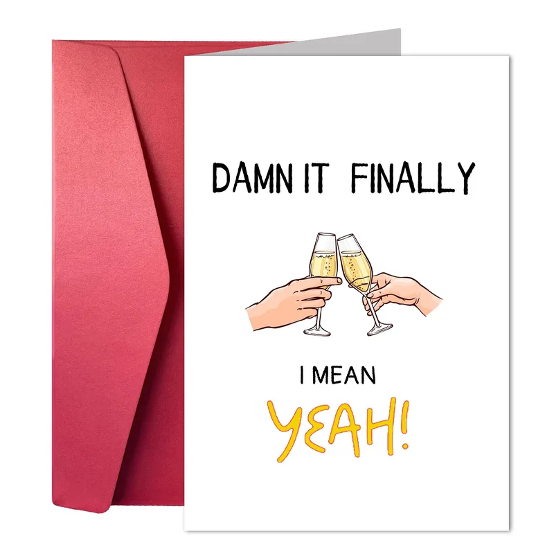 Toast to Love Card: A Funny Wedding Card With a Champagne Twist