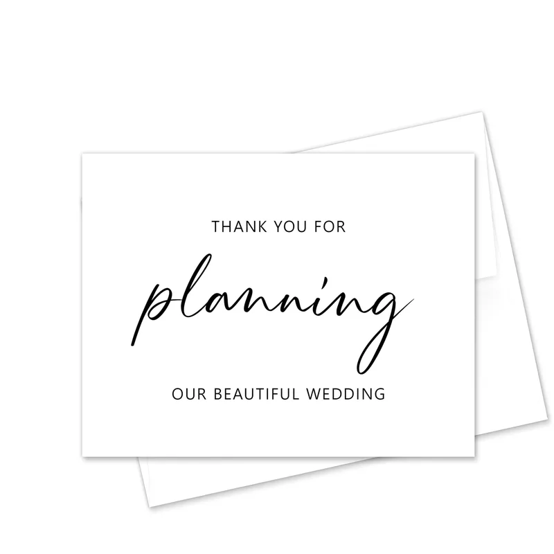 Thank You Wedding Planning Card for Your Big Day Helpers