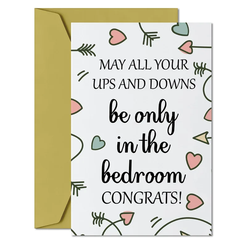 Newlywed Bedroom Card for a Wedding Day Smile