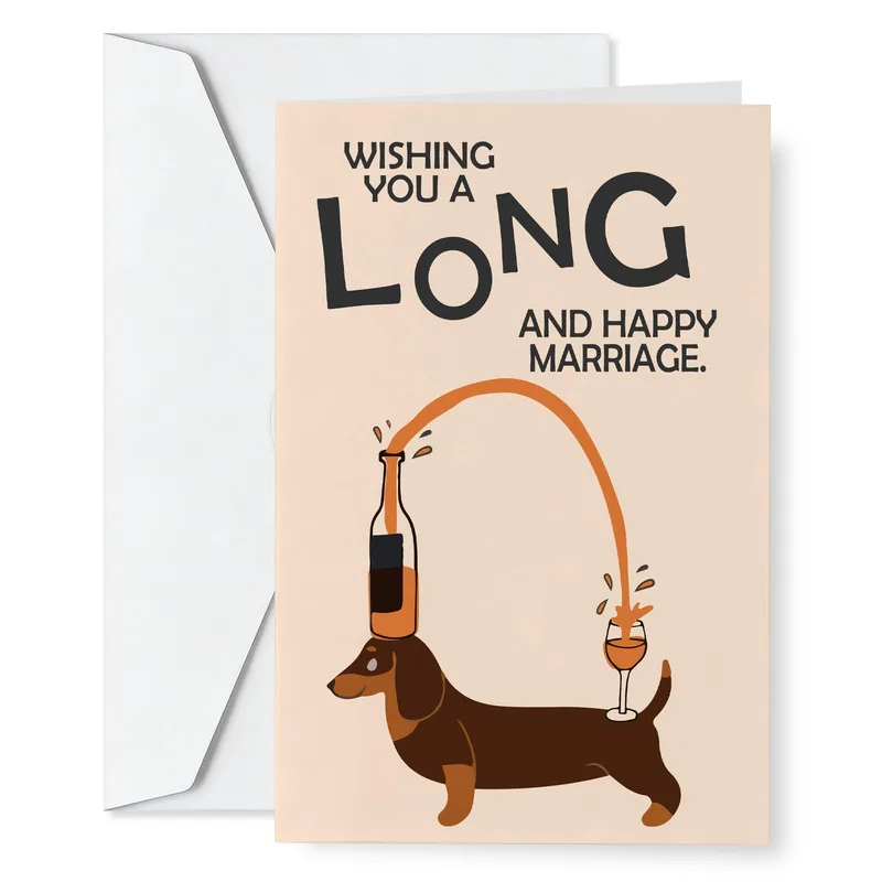 Wishing You A Long Card for a Newlywed Pair