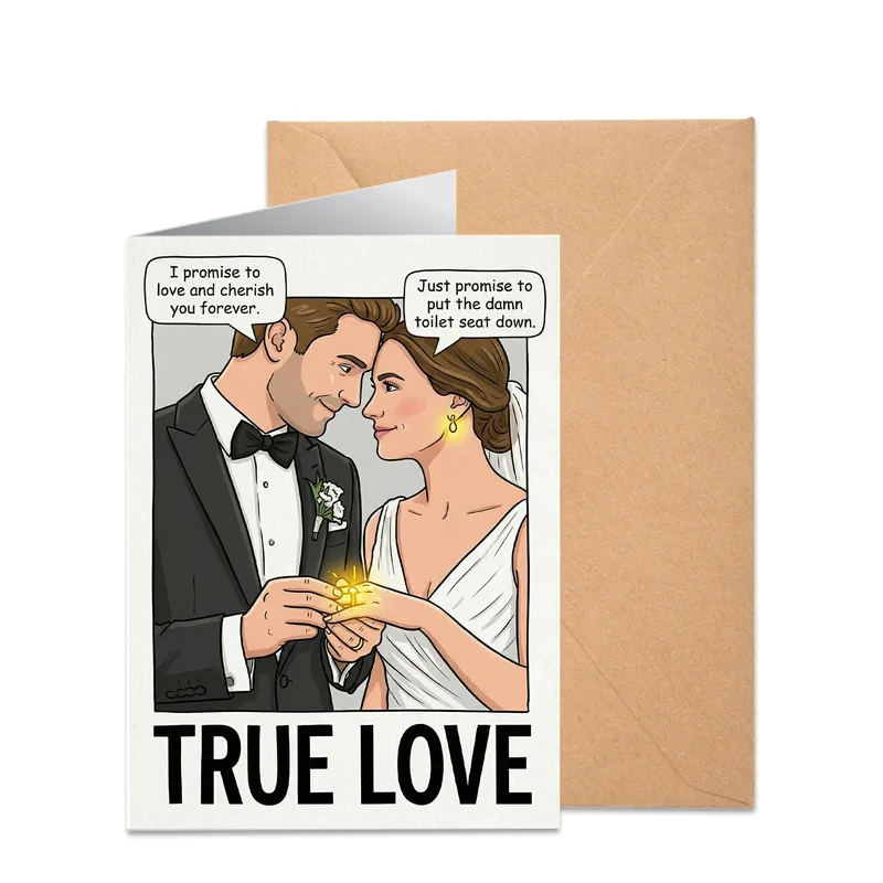 Toilet Seat Wedding Card: A Funny Vow for the Newlyweds