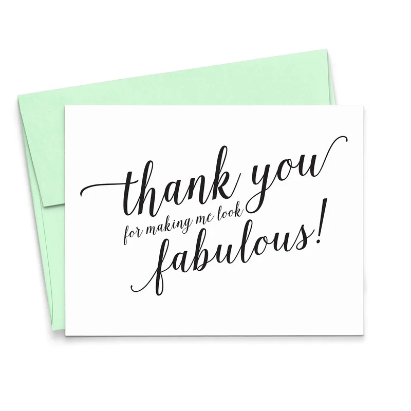 Thank You Fabulous Card for Your Stylist or Vendor
