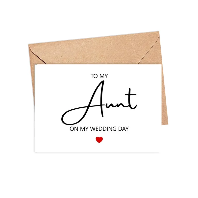 Niece Wedding Card: To My Aunt on My Wedding Day